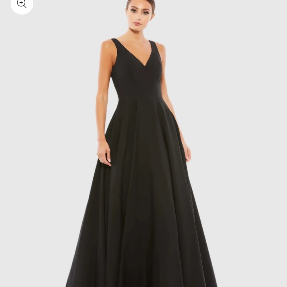 Mac Duggal Black Halter Maxi Dress